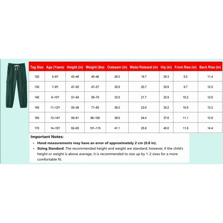 HILEELANG 3-Pack Boys' Sweatpants 5-15 Years Navy/Gray/Black Cotton Blend Kids Pants School Wear
