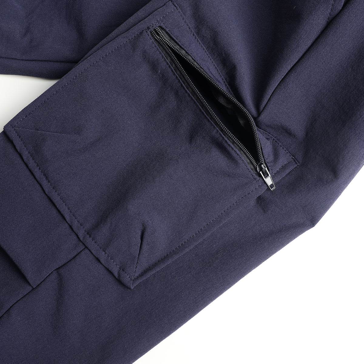 HILEELANG Navy Kids Zip Pocket Cargo Sweatpants Jogger Pants, Single Piece