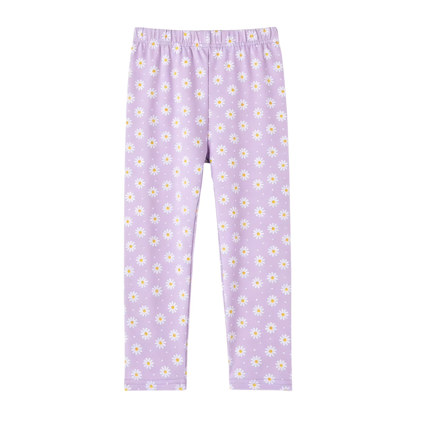 HILEELANG Toddler Girls 100% Cotton Daisy Bloom Peplum Legging Set