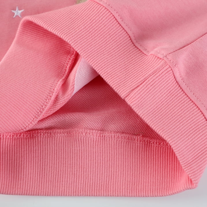 HILEELANG Toddler Girls(2-7Y) Sweatshirt Falling Shoulder Sleeve Pullover Crewneck Cotton Top Cute Dance Girl Embroidery Fall Winter Clothes