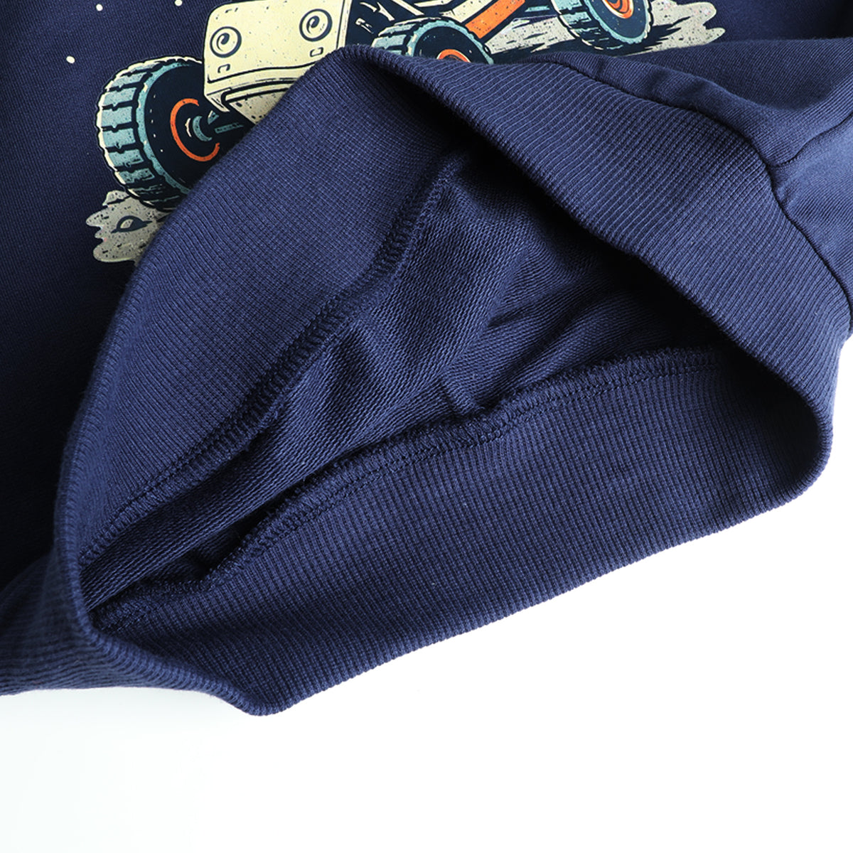 HILEELANG Toddler Boys Space Rover Graphic Sweatshirt, Long Sleeve Crewneck Pullover Top, Sizes 2-7 Years