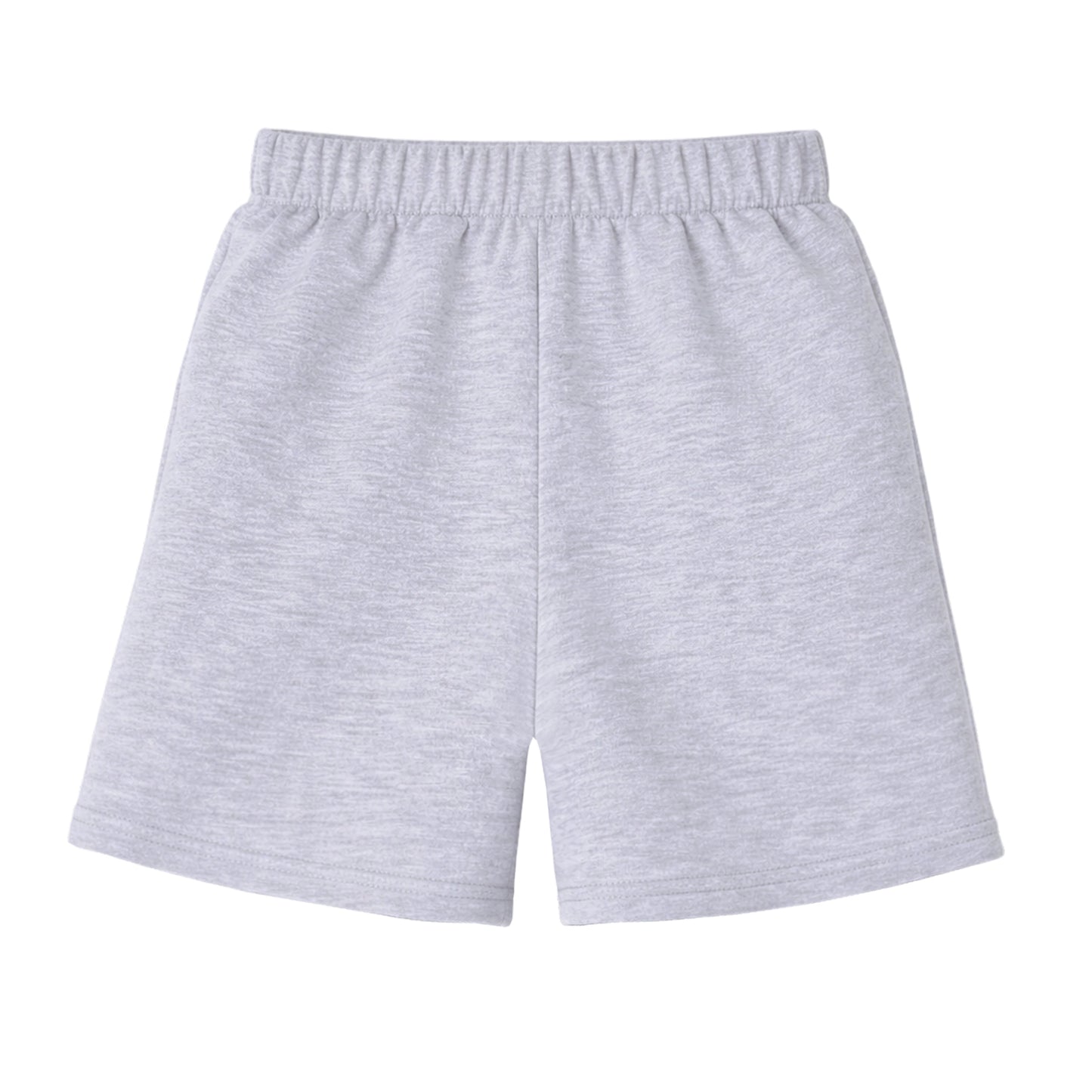 HILEELANG Toddler Girl' Cotton Shorts 2-Pack with Pockets, Grey/Pink