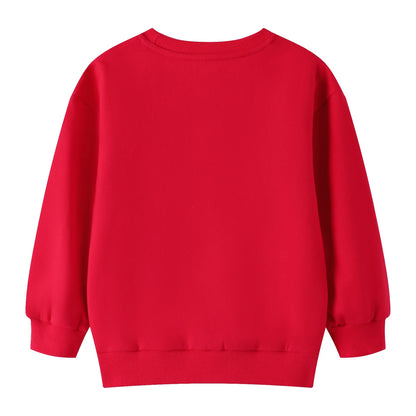 HILEELANG Toddler Girl Christmas Sweatshirts Red Unicorn Graphic Cotton Crewneck Pullover Tops Sweater Shirts