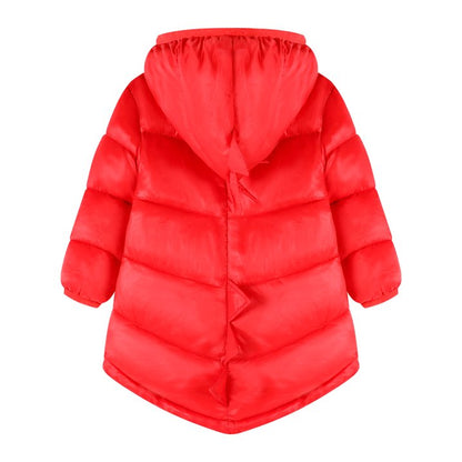 HILEELANG Toddler Boy Girl (12M-7Y) Winter Puffer Jackets Coats Christmas Red Dinosaur Hooded Light Weight Padded Outerwear