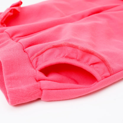 HILEELANG Baby Girls' Jogger Pants 3-Pack Pull on Cotton French Terry Solid Grey Navy pink Ruffle Pocket SweatPants12M
