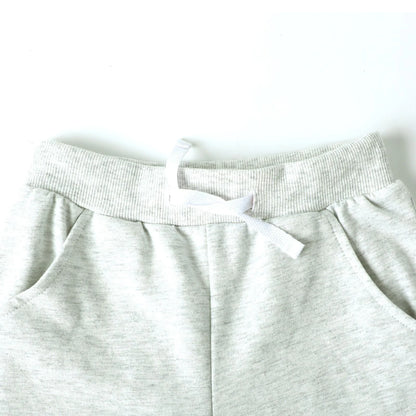 HILEELANG Baby Boys Cotton Jogger Sweatpants 3 Pack, Black LightGrey Dark gray Soft Elastic Waist Playwear Sport Pants with Pockets