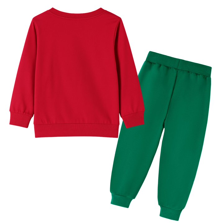HILEELANG Toddler Boy Christmas Pullover and Sweatpants Set ,2 Piece with Deer and Snowflakes Applique, Fall Winter Cotton Clothes for Kids