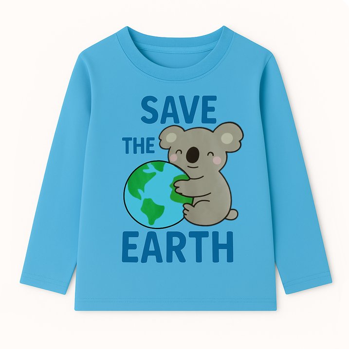 HILEELANG Toddler(2-7Y) Boys' 3-Pack Long Sleeve T-Shirts Cotton Graphic Tees Crewneck Nature & Animal Print Shirts for Kids