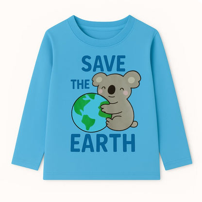 HILEELANG Toddler(2-7Y) Boys' 3-Pack Long Sleeve T-Shirts Cotton Graphic Tees Crewneck Nature & Animal Print Shirts for Kids