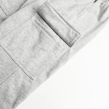 HILEELANG Big Boys Girls Heather Gray Wide Leg Cargo Sweatpants Fleece Pants
