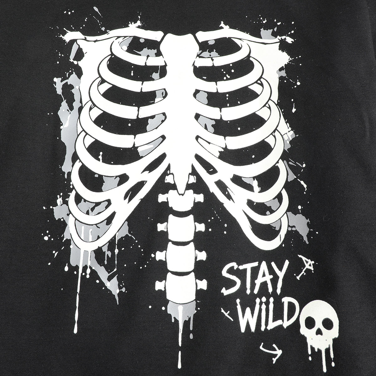 HILEELANG Kids Neon Skeleton Double Print Hoodie, Boys Girls