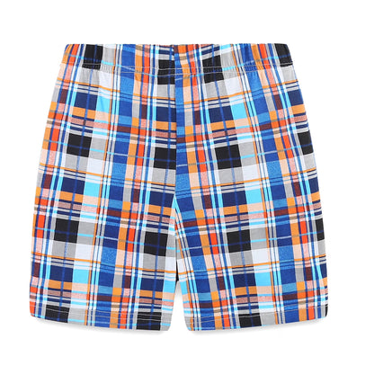 HILEELANG Toddler Boy Summer Short Clothes Sets Outfits Easter Cotton Orange Excavator Tee Shirts Shorts Playwear 3T