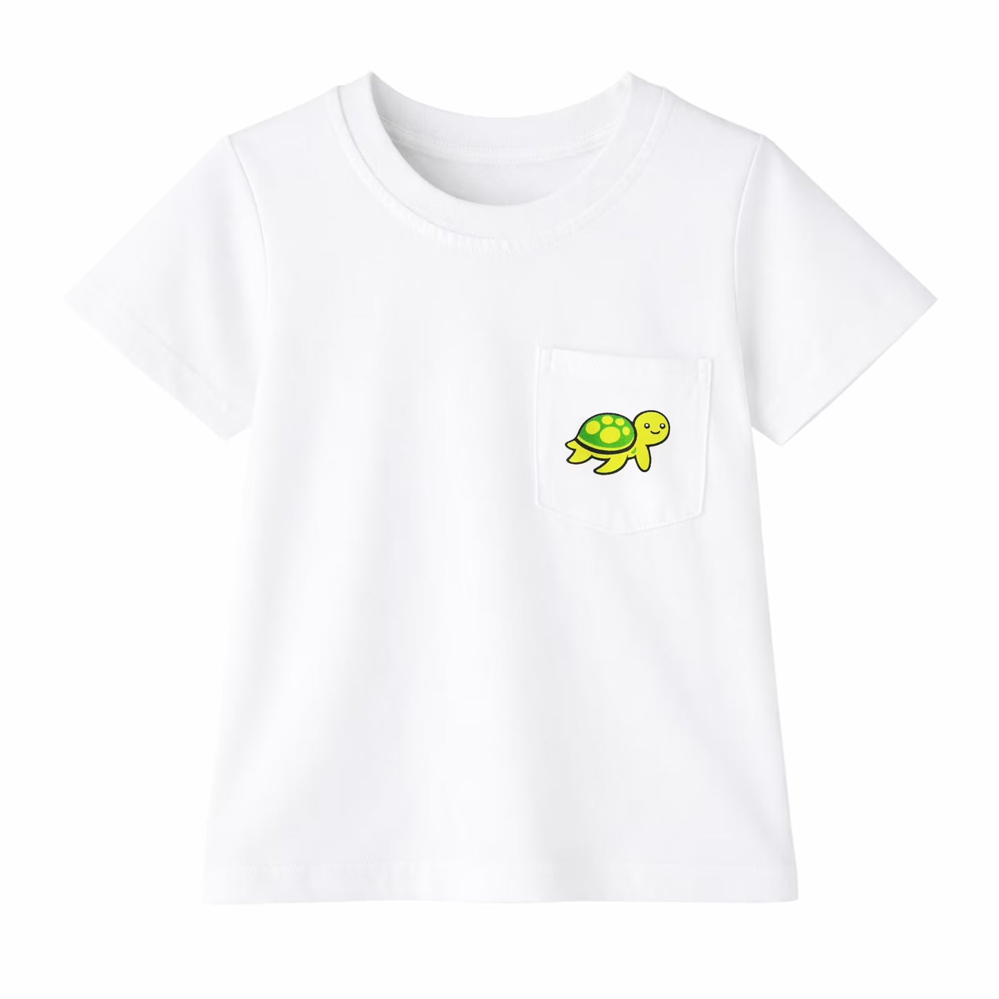 HILEELANG 2-7T Toddler/Little Boys Grey/Navy/Cream Whale & Turtle 100% Cotton T-Shirt 3-Pack