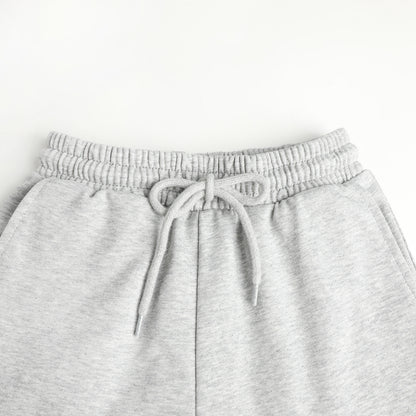HILEELANG Big Boys Girls Heather Gray Wide Leg Cargo Sweatpants Fleece Pants