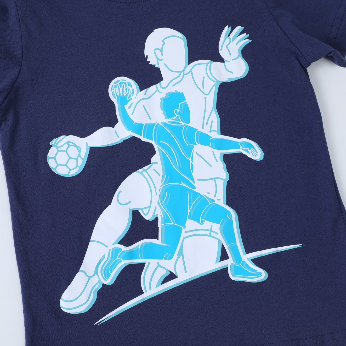 HILEELANG Kids Boys T-Shirts 3 Pack, 100% Cotton Short Sleeve Tees for 6-12Y, Basketball & Soccer Sports Themed Summer Tops for Teen Boys