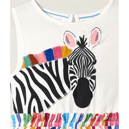 HILEELANG Toddler Girls Cotton Dress Short Sleeves Casual Summer Striped Basic Shirt Jumpskirt Playwear
