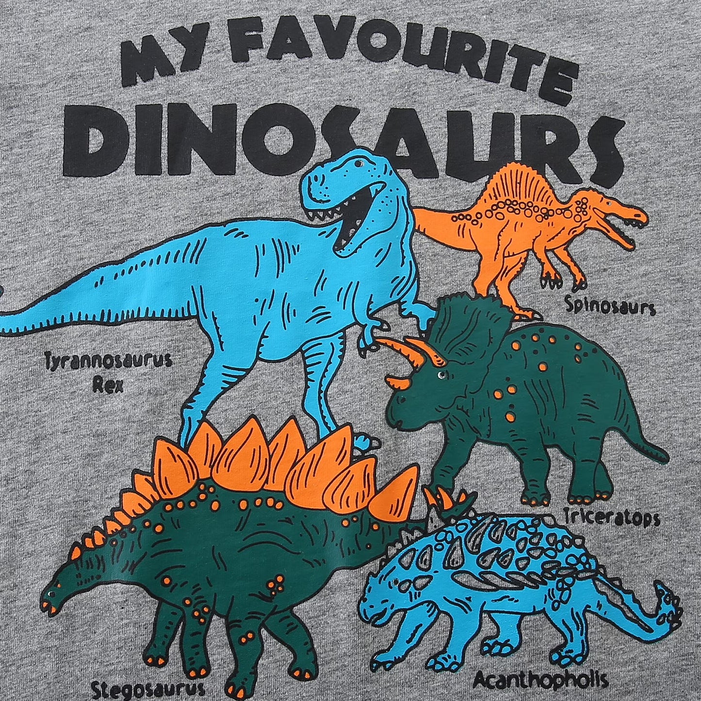 HILEELANG 2-7T Toddler Little Boys 3-Pack T-Shirts Dinosaur Fire Truck Space Rocket Graphic 100% Cotton Short Sleeve Summer Tees Blue Gray Teal