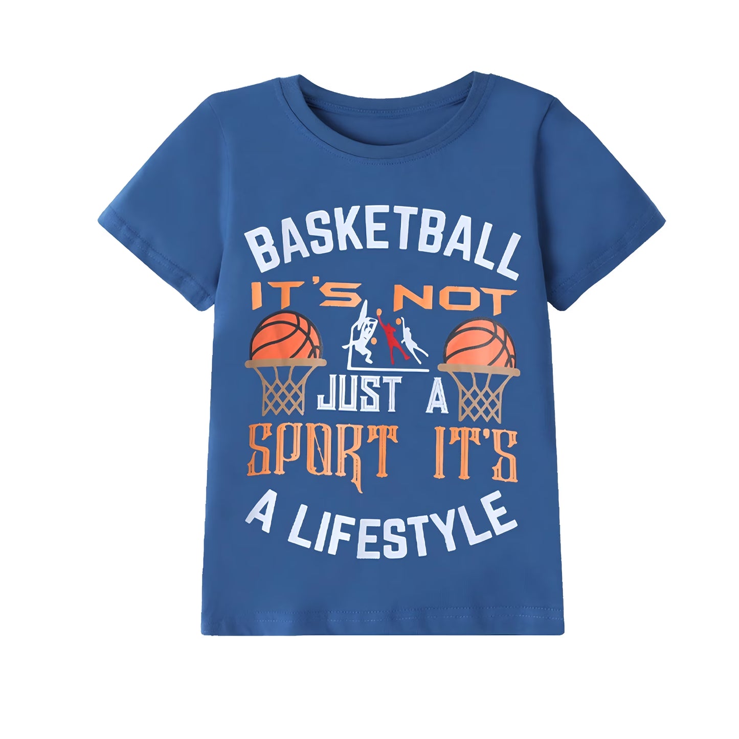 HILEELANG Kids Boys T-Shirts 3 Pack, 100% Cotton Short Sleeve Tees for 6-12Y, Basketball & Soccer Sports Themed Summer Tops for Teen Boys