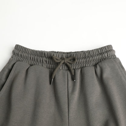 HILEELANG Big Boys Girls Dark Gray Wide Leg Cargo Sweatpants Fleece Pants