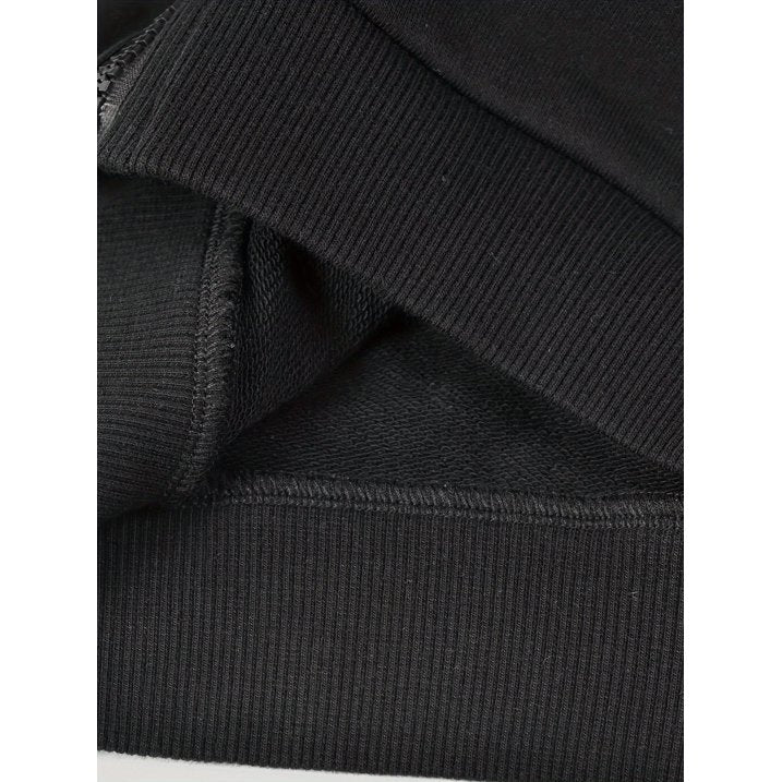 HILEELANG 4-12 Toddler/Little/Big Boys Girls Black Solid Color Zip Up Hoodie