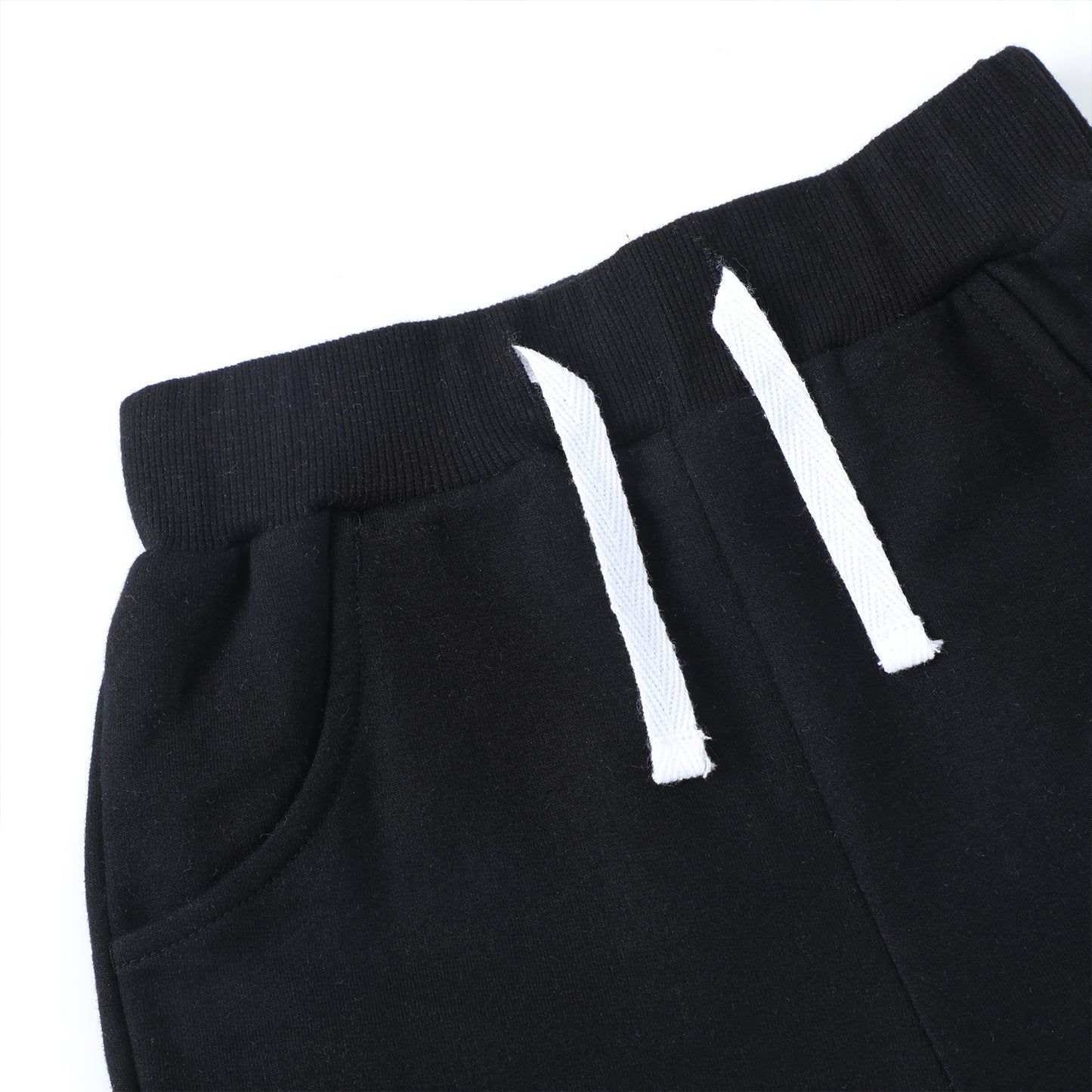 HILEELANG Toddler Boys' Cotton Shorts 3-Pack with Pockets, Grey/Black/Navy