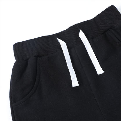 HILEELANG Toddler Boys' Cotton Shorts 3-Pack with Pockets, Grey/Black/Navy