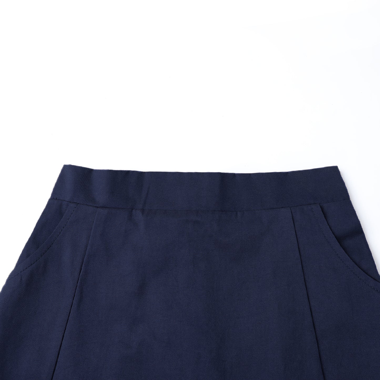 HILEELANG 4-13 Little Big Girls Skort Navy with Built-in Shorts School Uniform Twill Scooter Skirt Elastic Waist A Line with Pockets for Kids