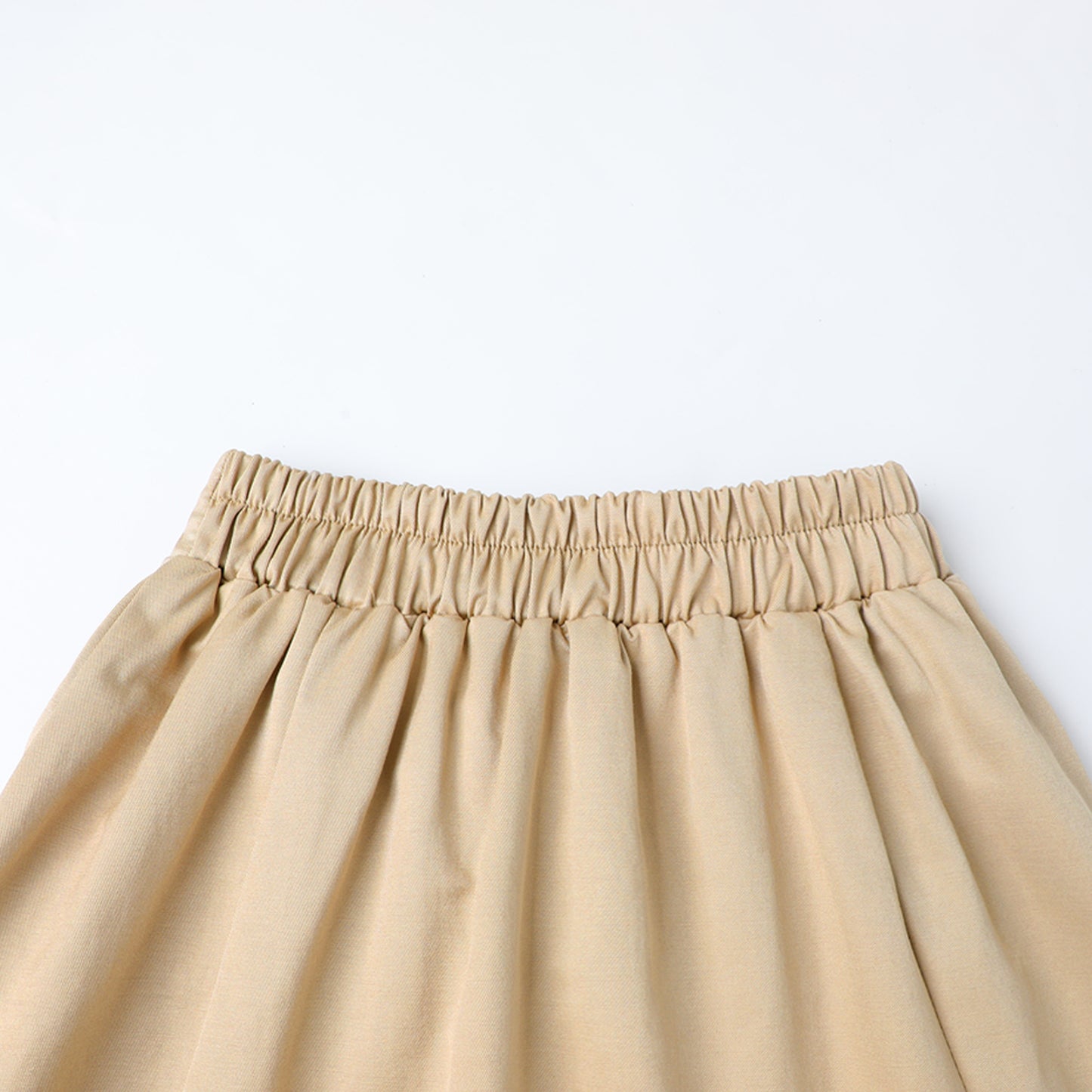 HILEELANG 4-13 Little Big Girls Skort Khaki with Built-in Shorts School Uniform Twill Skirt Elastic Back Waist A Line with Pockets Scooter for Kids