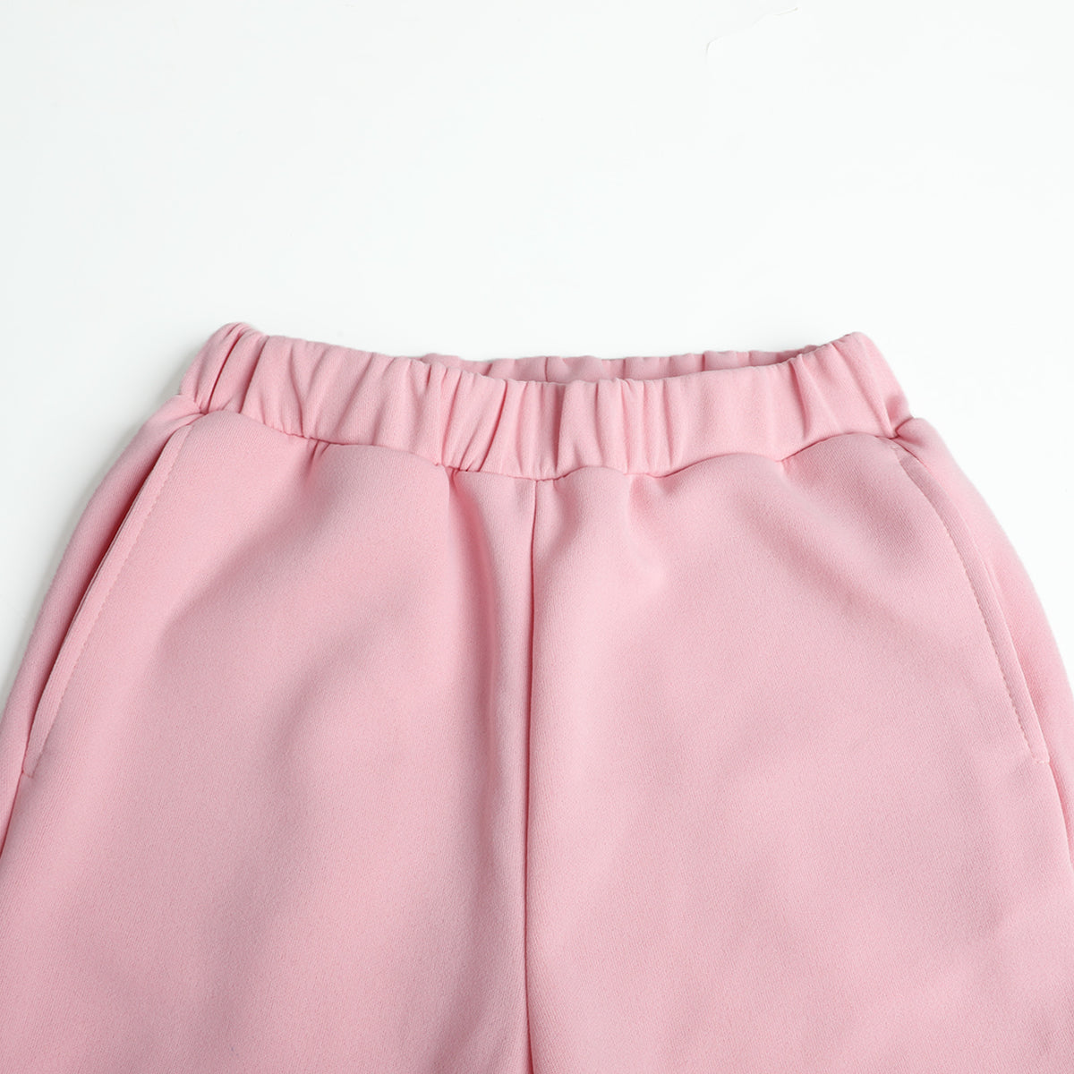 HILEELANG Girls 2-Piece Outfit Set, Bow Embroidered Sweatshirt and Flare Pants with Scalloped Trim, Pink, Ages 3Y