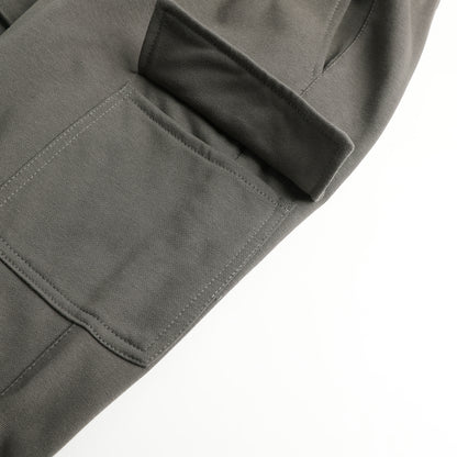 HILEELANG Big Boys Girls Dark Gray Wide Leg Cargo Sweatpants Fleece Pants