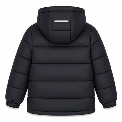 HILEELANG Kids Hooded Lightweight Puffer Jacket, ILEELANG Boys Girls Warm Quilted Winter Coat Dark Gray
