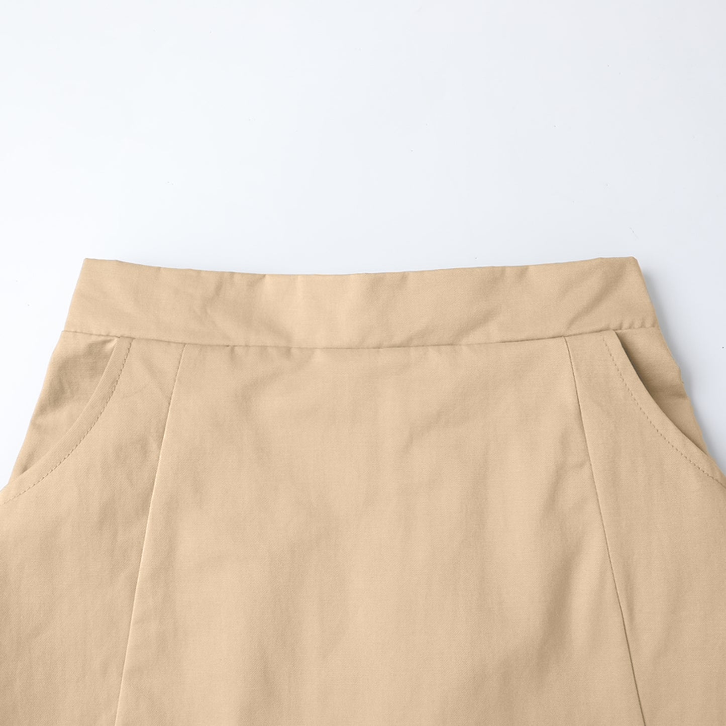 HILEELANG 4-13 Little Big Girls Skort Khaki with Built-in Shorts School Uniform Twill Skirt Elastic Back Waist A Line with Pockets Scooter for Kids