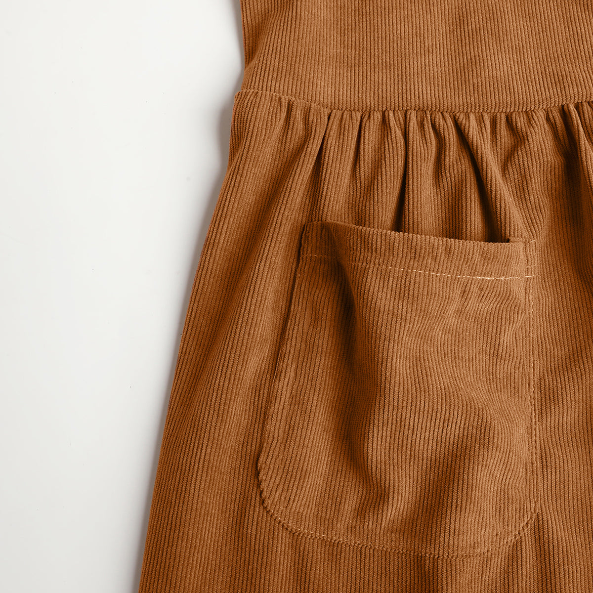HILEELANG Toddler Corduroy Overall Dress, Single Piece