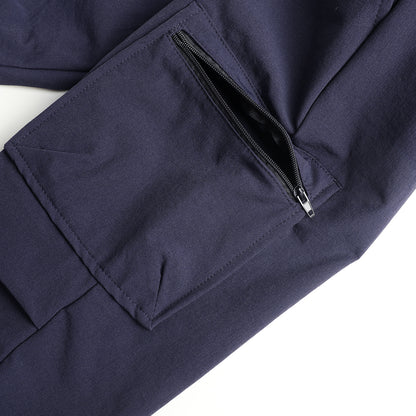 HILEELANG Navy Kids Zip Pocket Cargo Sweatpants Jogger Pants, Single Piece