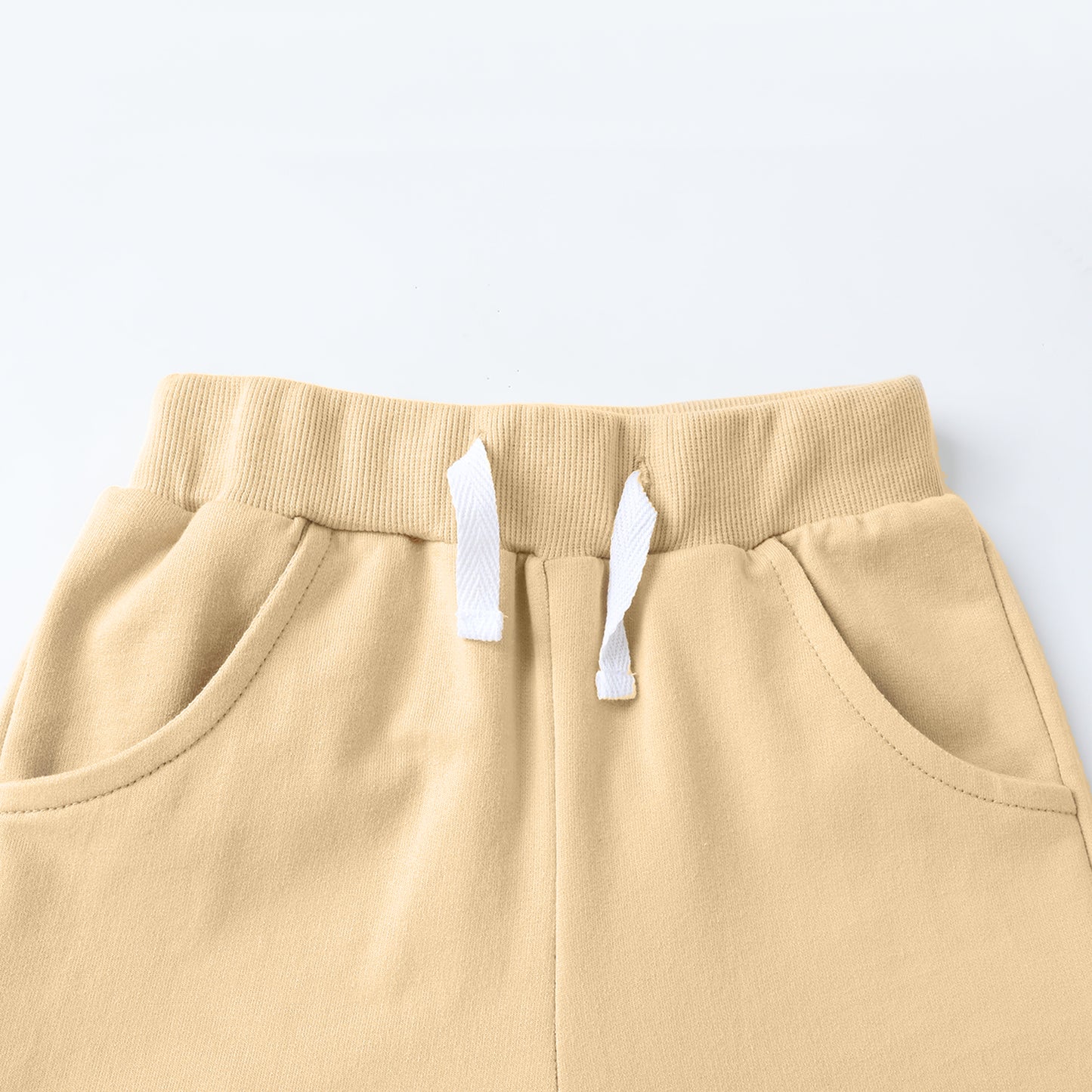 HILEELANG Toddler Boys' Cotton Shorts 3-Pack with Pockets, khaki/Grey/Navy
