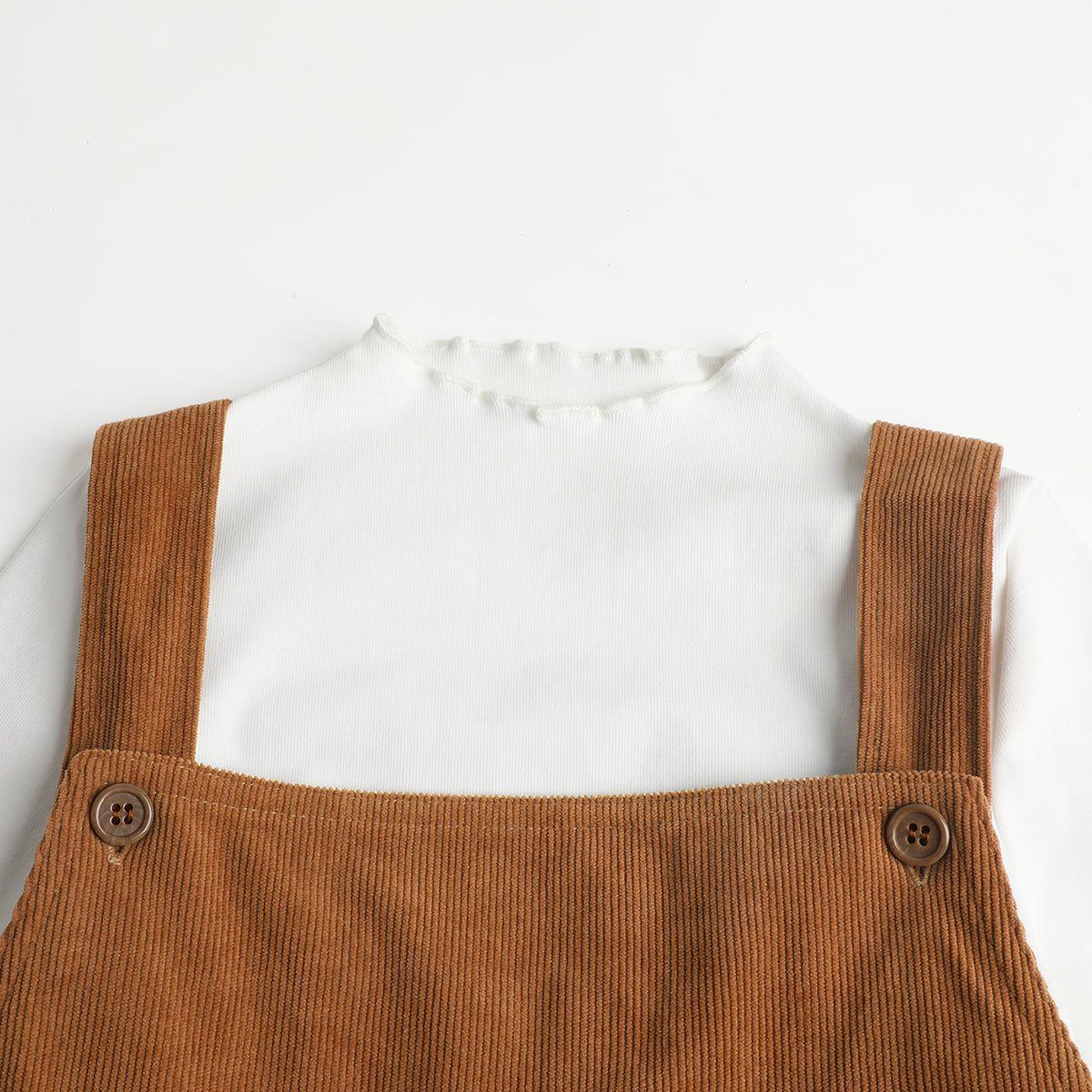 HILEELANG Toddler Corduroy Overall Dress, Single Piece