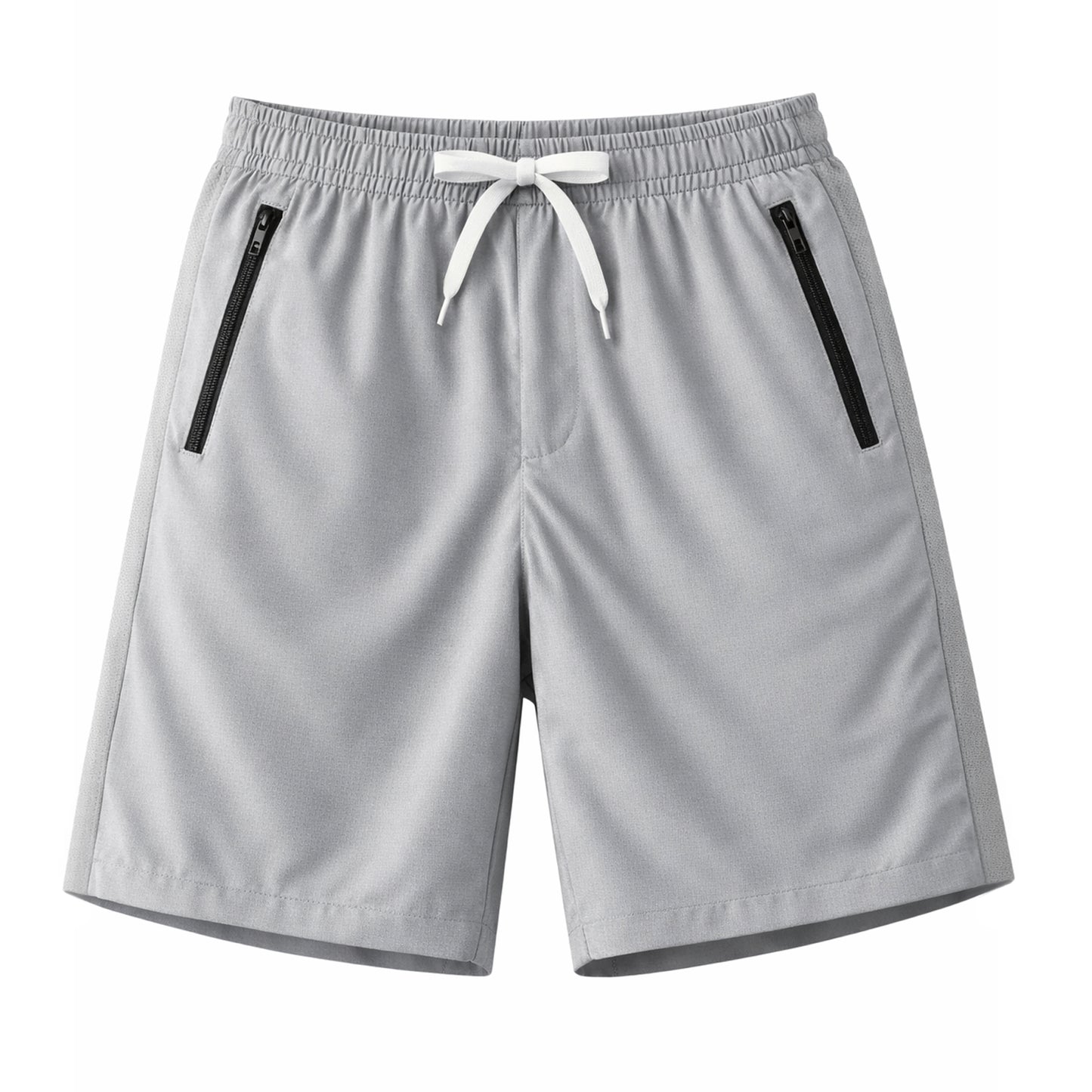 HILEELANG 5-15T Boys 2-Pack Quick Dry Athletic Sweat Shorts, Elastic Waist Active Shorts with Zipper Pockets for Kids Youth