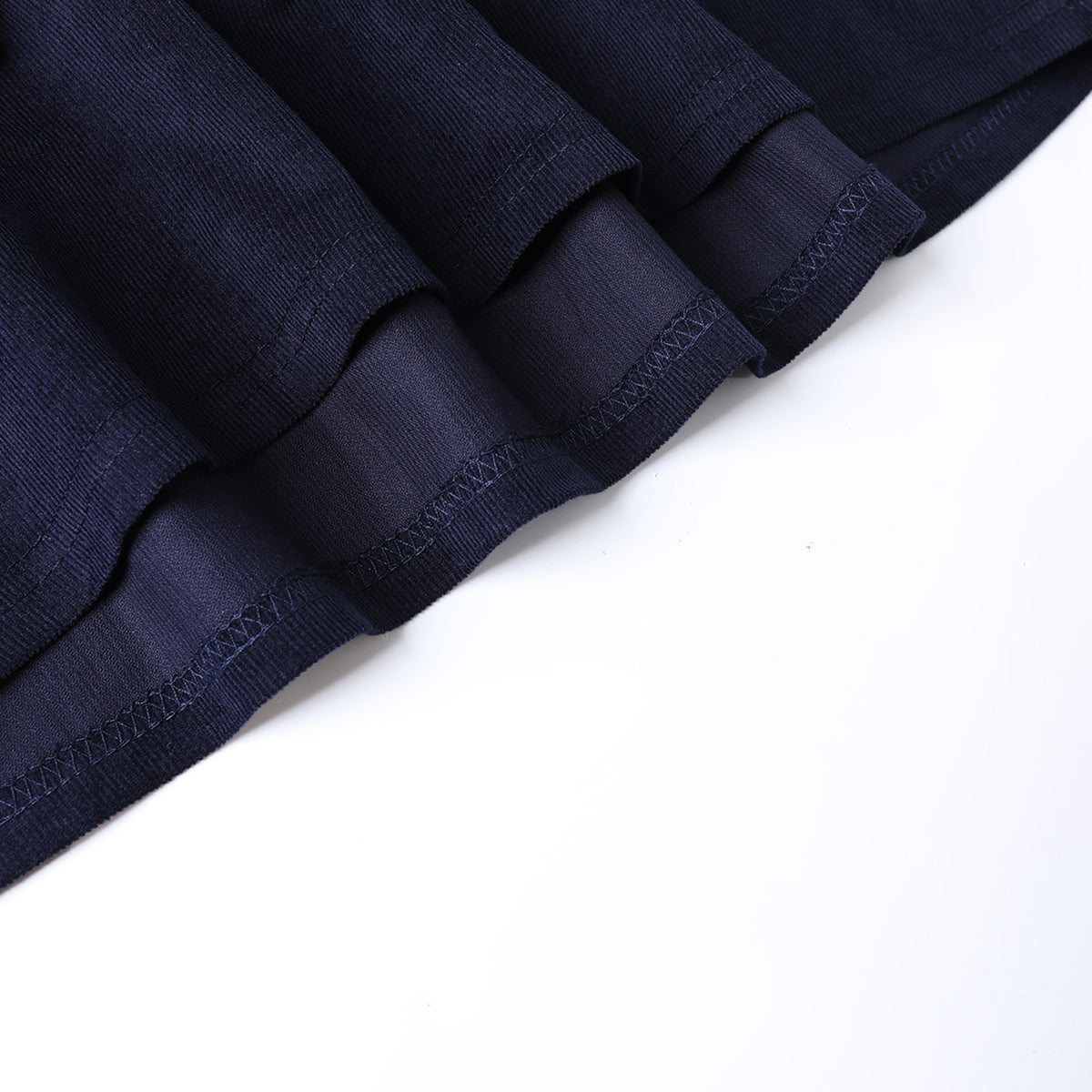 HILEELANG Toddler Girls 100% Cotton Long Sleeve Dress, Peter Pan Collar Contrast Trim Button Front Dress, Navy Blue, 4Y