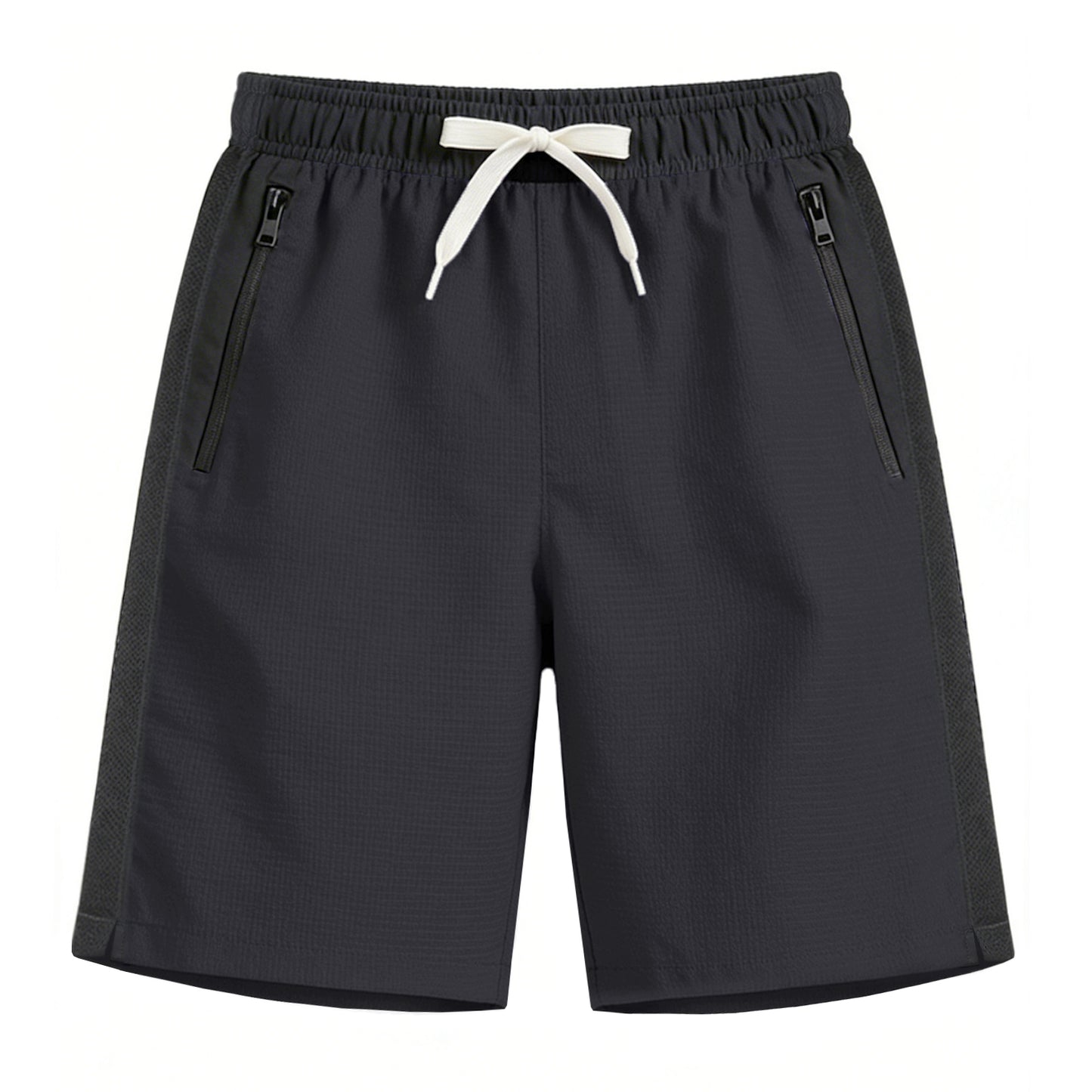 HILEELANG 5-15T Boys 2-Pack Quick Dry Athletic Sweat Shorts, Elastic Waist Active Shorts with Zipper Pockets for Kids Youth