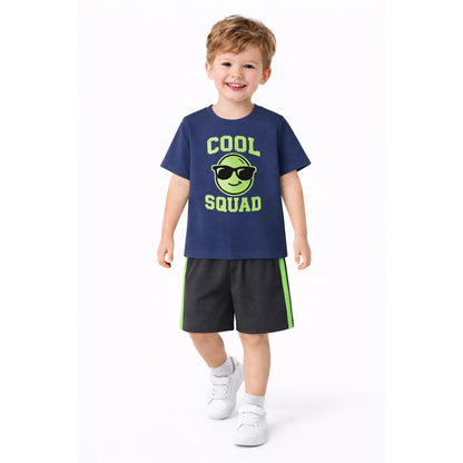HILEELANG Toddler Boys 100% Cotton Cool Squad Short Set