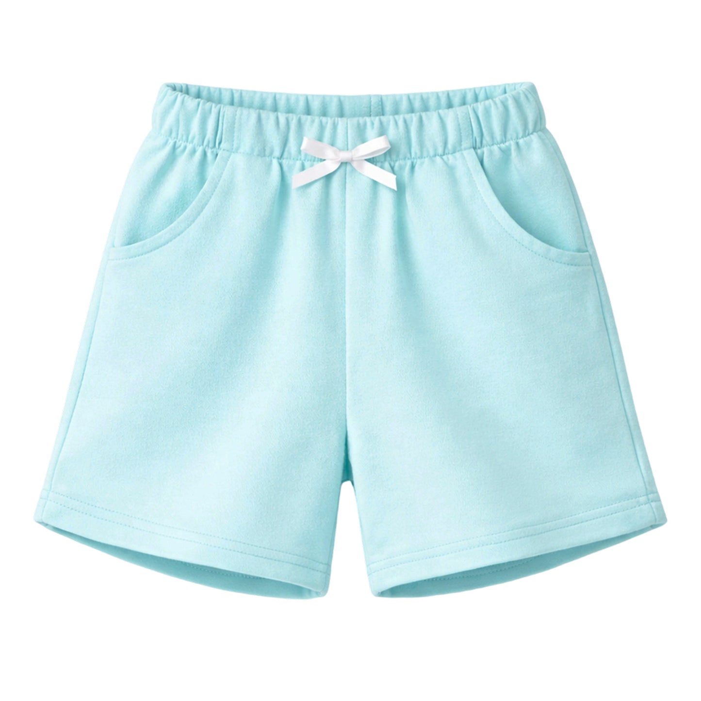 HILEELANG Toddler Girl' Cotton Shorts 2-Pack with Pockets, Grey/purple