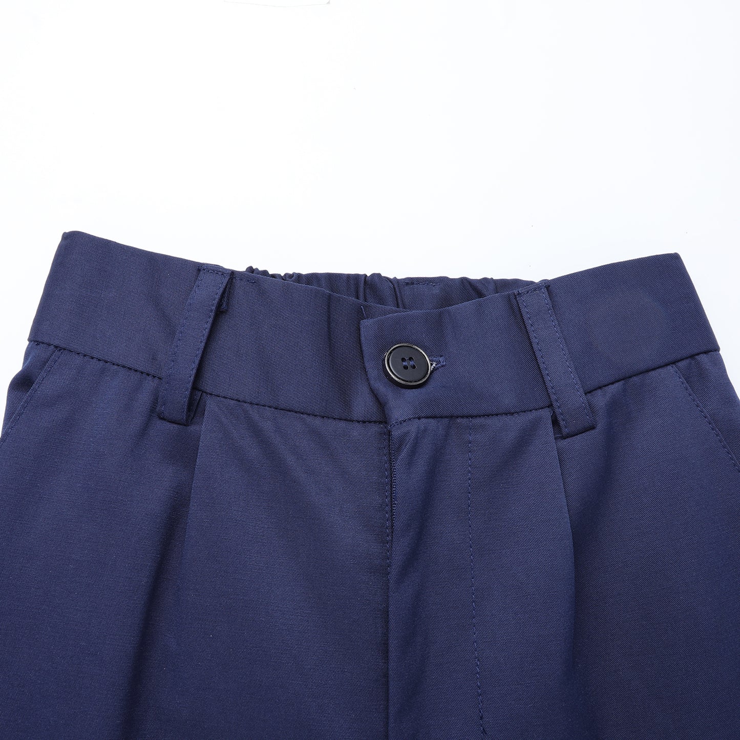 HILEELANG 4-15 Little/Big Boys and girls Chino Pants Straight Leg Button Front Twill School Uniform Everyday Wear Navy Khaki 2 Pack