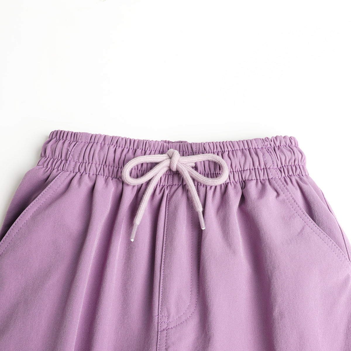 HILEELANG Purple Kids Double Pocket Cargo Sweatpants Jogger Pants, Single Piece