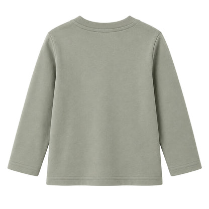 HILEELANG Boys Long Sleeve Shirts 3 Pack Cotton Tee Shirts Green Mix