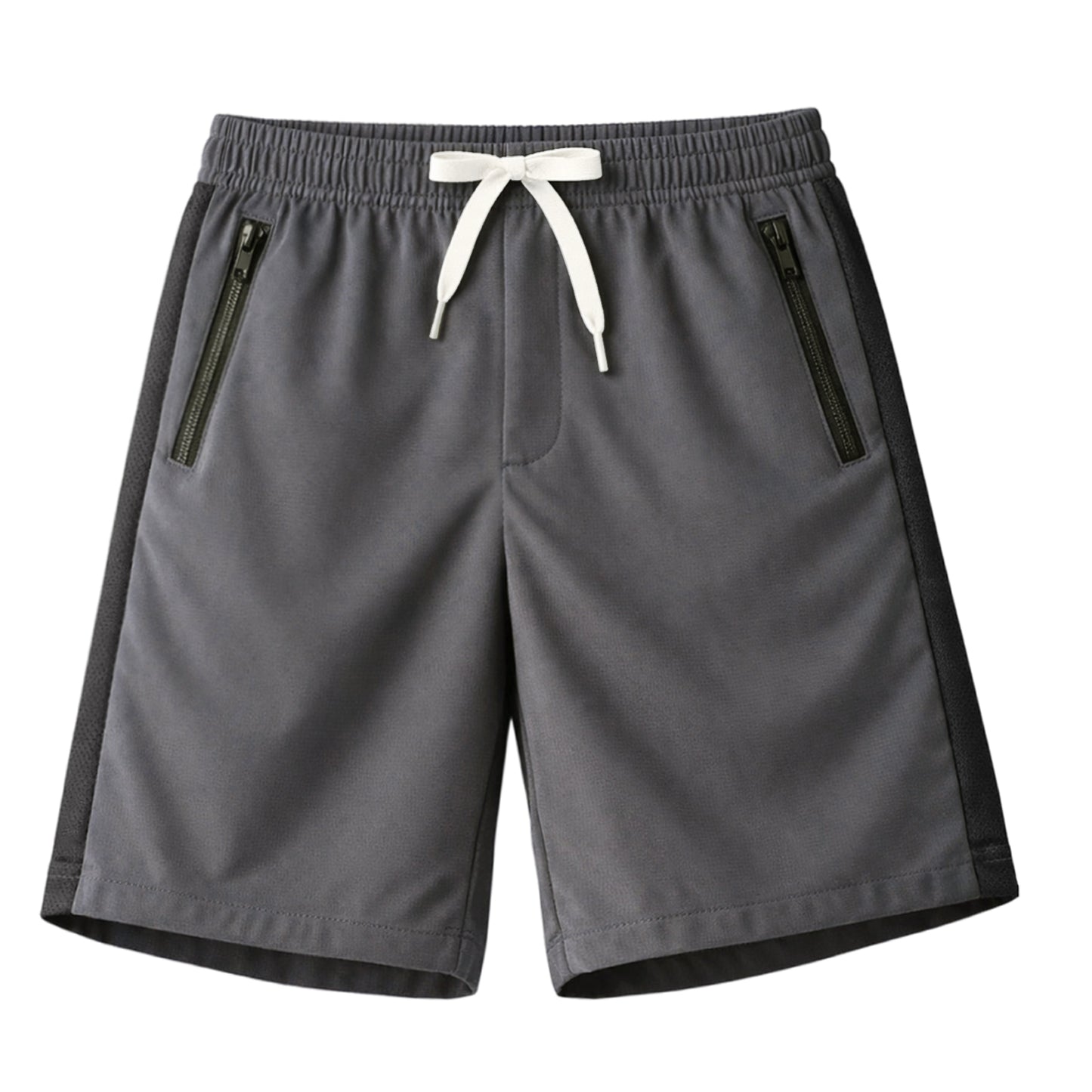HILEELANG 5-15T Boys 2-Pack Quick Dry Athletic Sweat Shorts, Elastic Waist Active Shorts with Zipper Pockets for Kids Youth