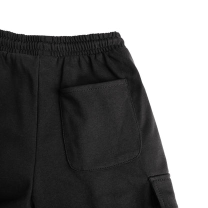 HILEELANG Big Boys Girls Black Wide Leg Cargo Sweatpants Fleece Pants