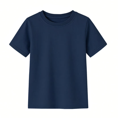HILEELANG 4-13 Little/Big Boys Navy/Gray/Stripe Classic Stripe Pocket 100% Cotton 3-Pack Short Sleeve T-Shirt