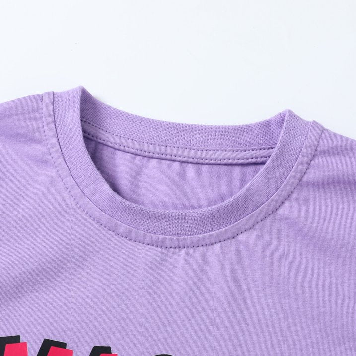 HILEELANG Toddler Girls' Long Sleeve Tee Shirt Cotton Crewneck Butterfly Graphic Tops T-Shirts Purple Green 3 Packs