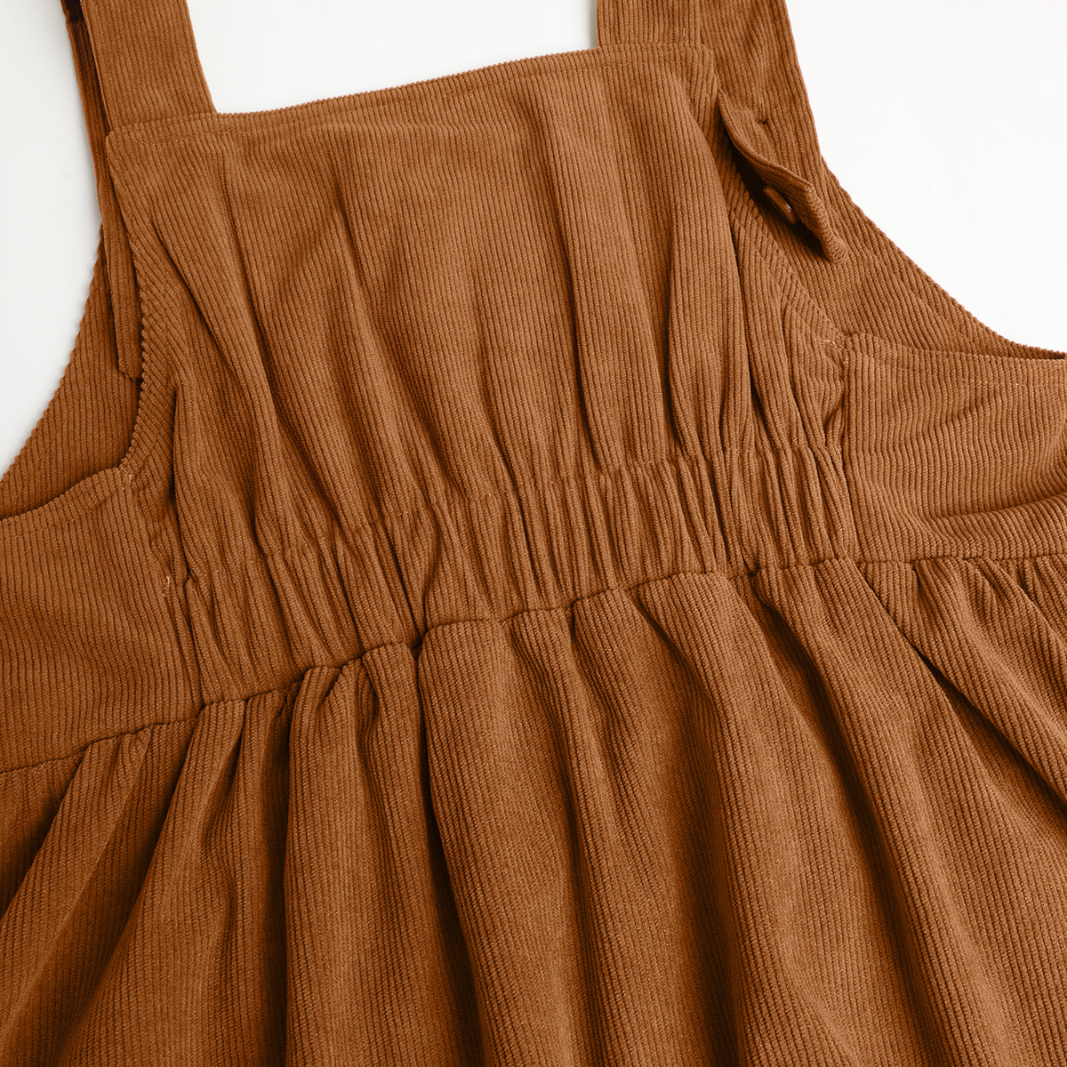 HILEELANG Toddler Corduroy Overall Dress, Single Piece