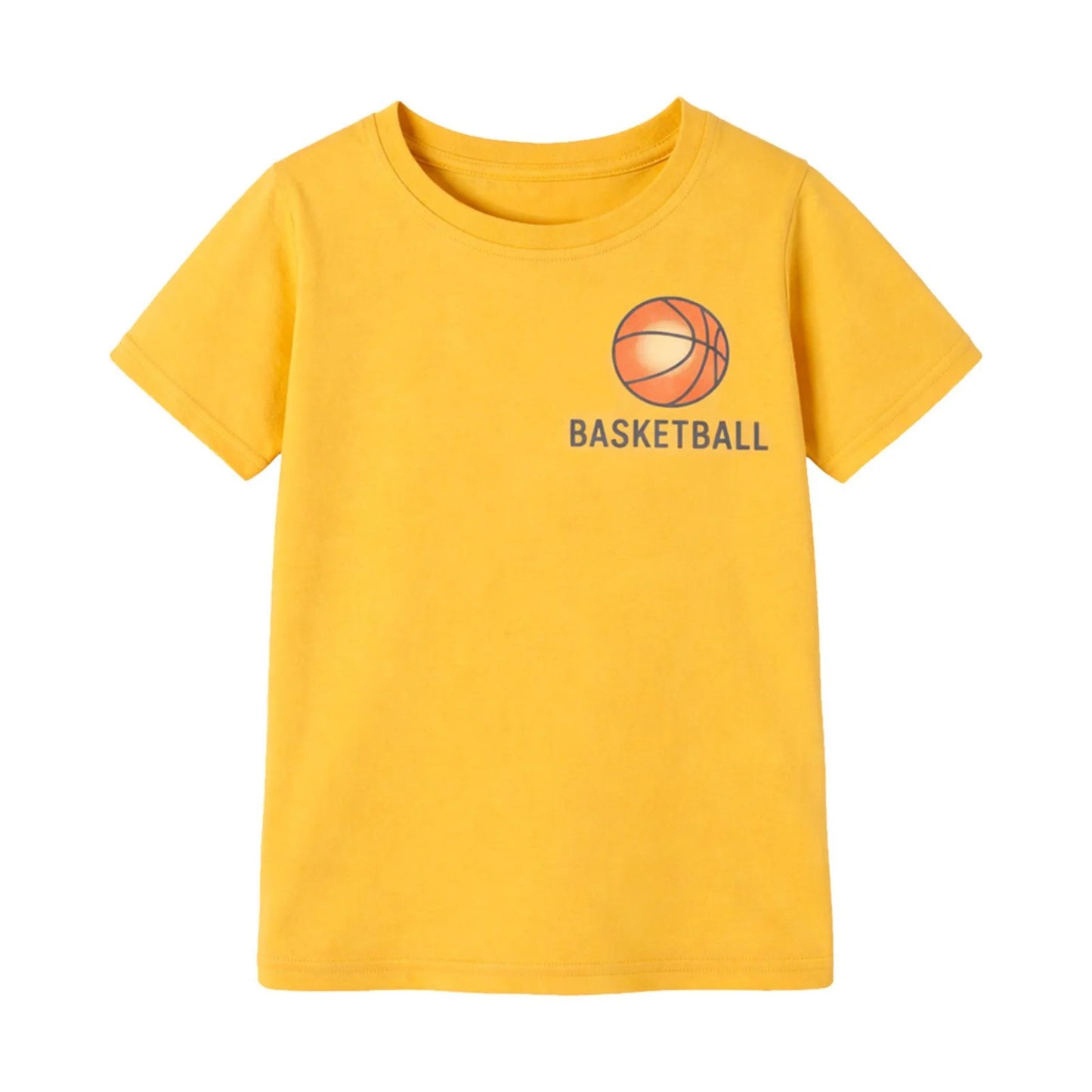 HILEELANG 4-13 Little Boys Red Navy Gray 100% Cotton Sports Graphic 3-Pack Short Sleeve T Shirt Summer Tops